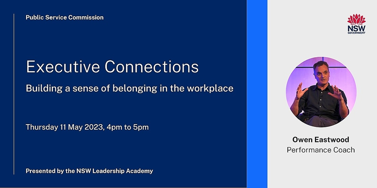 Banner image for Executive Connections | 'Building a sense of belonging in the workplace' with Owen Eastwood