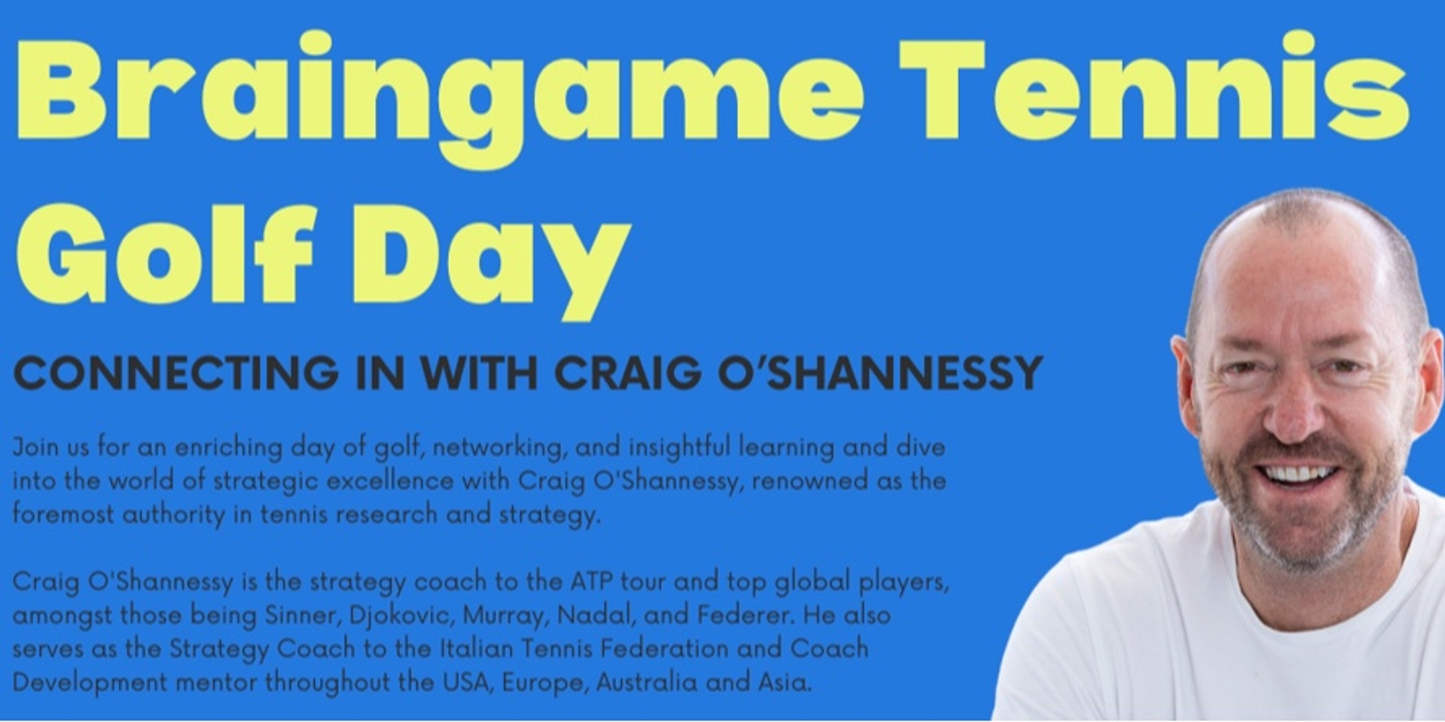 Banner image for Braingame Tennis Corporate Golf Day 