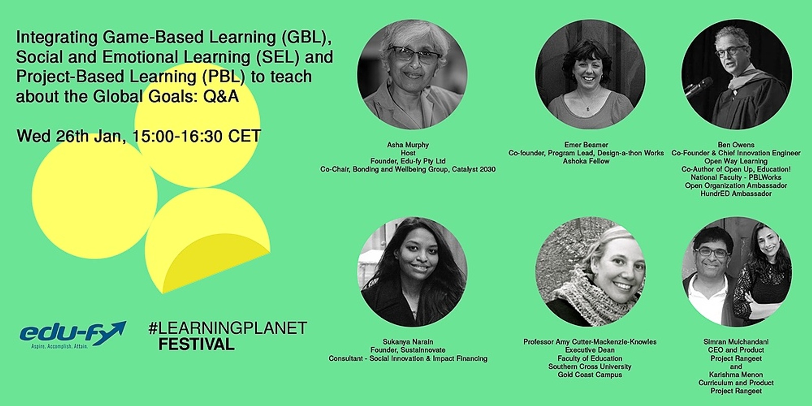 Banner image for Integrating Game-Based Learning (GBL), Social and Emotional Learning (SEL) and Project-Based Learning (PBL) to teach about the Global Goals: Q&A