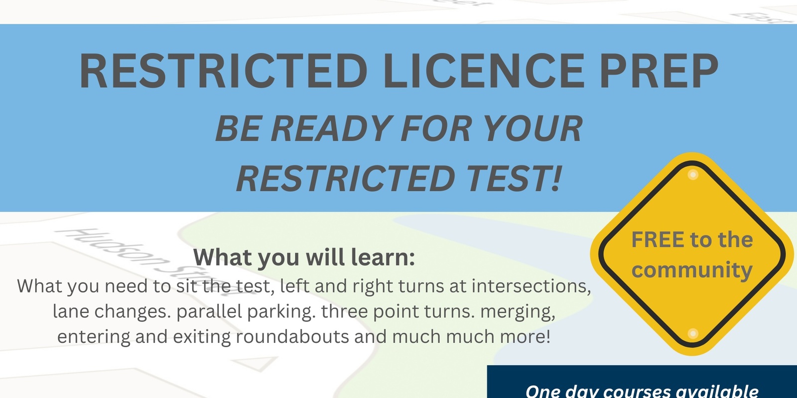 Banner image for Restricted Licence Prep