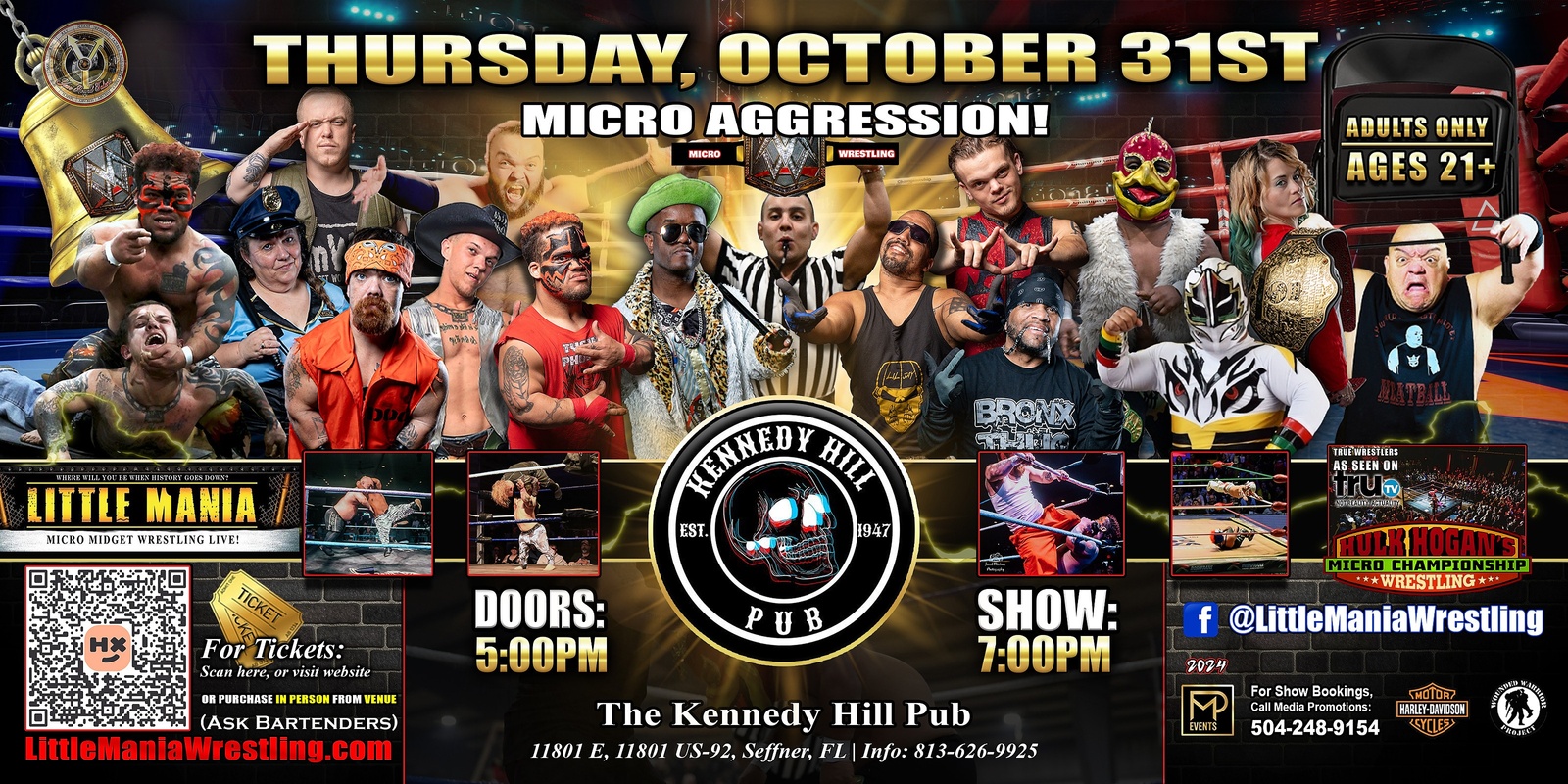 Banner image for Seffner, FL - Micro Wrestling All * Stars @ The Kennedy Hill Pub: Little Mania Wrestling Rips through the Ring