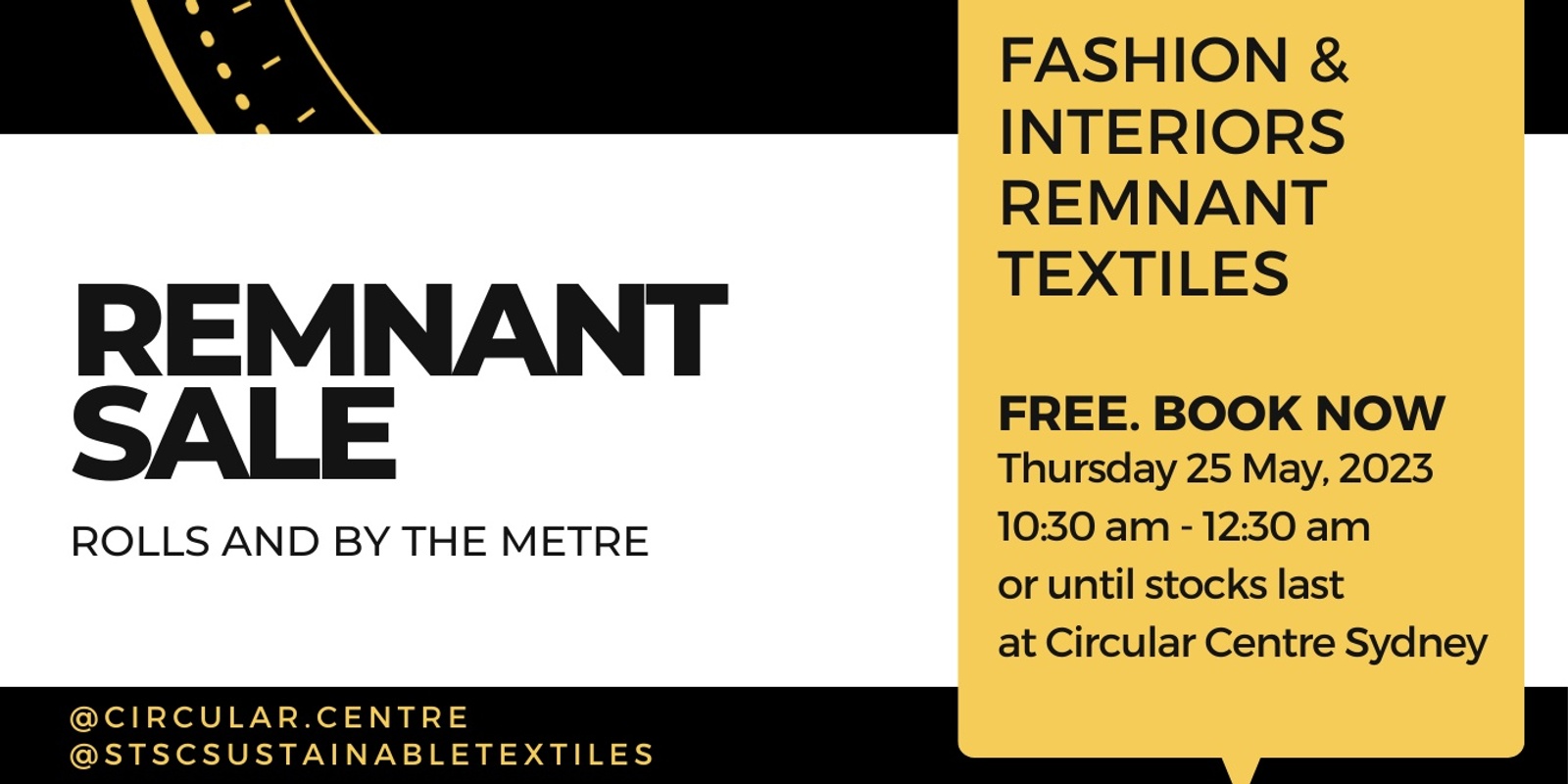 REMNANT TEXTILE SALE. Free by appointment only