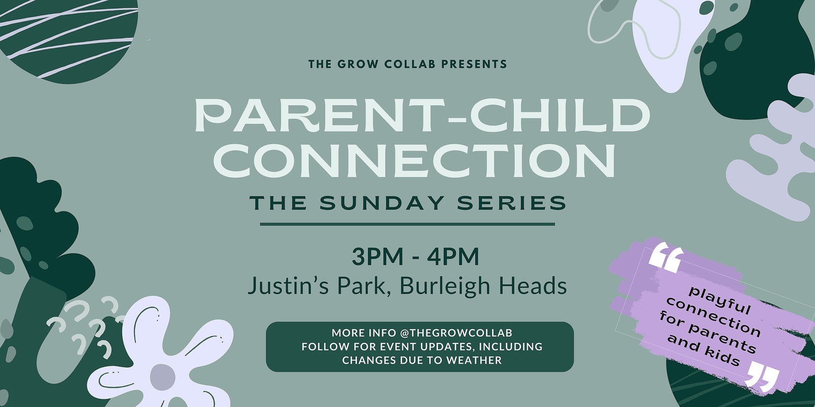 Banner image for Parent-Child Connection - The FREE Sunday Series
