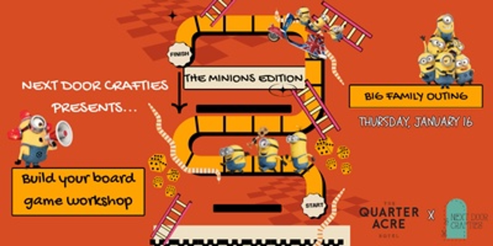 Banner image for BUILD YOUR BOARD GAME "Minions Edition" - The Quarter Acre Hotel