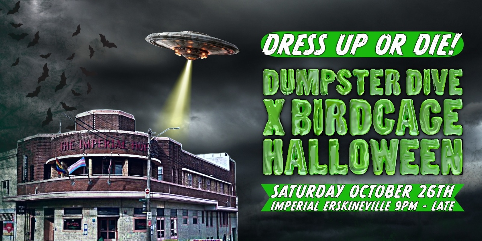 Banner image for Dumpster Dive x Birdcage Halloween ☆ Saturday October 26 ☆