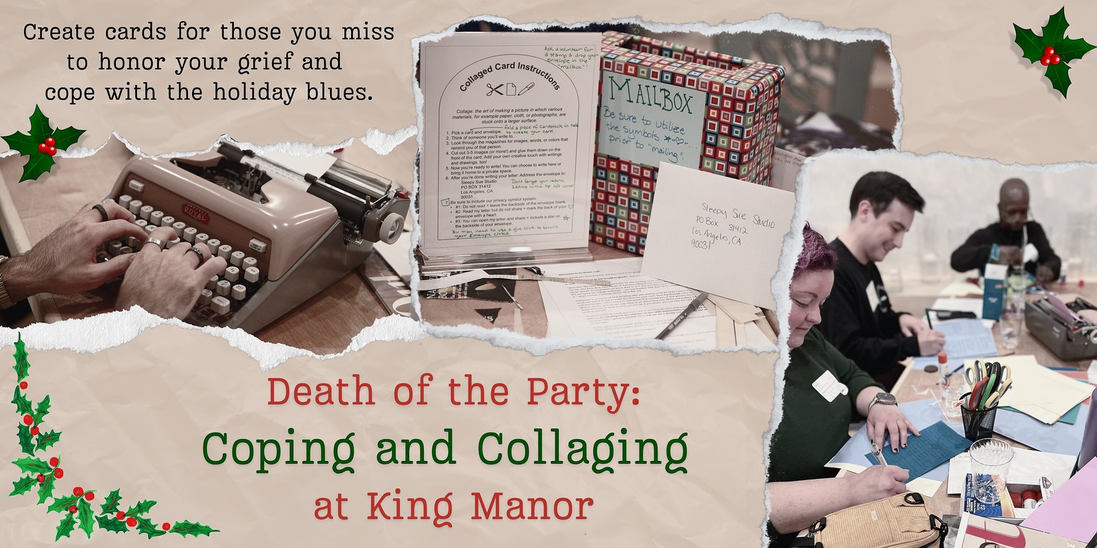 Banner image for Death of the Party: Collaging and Coping at King Manor