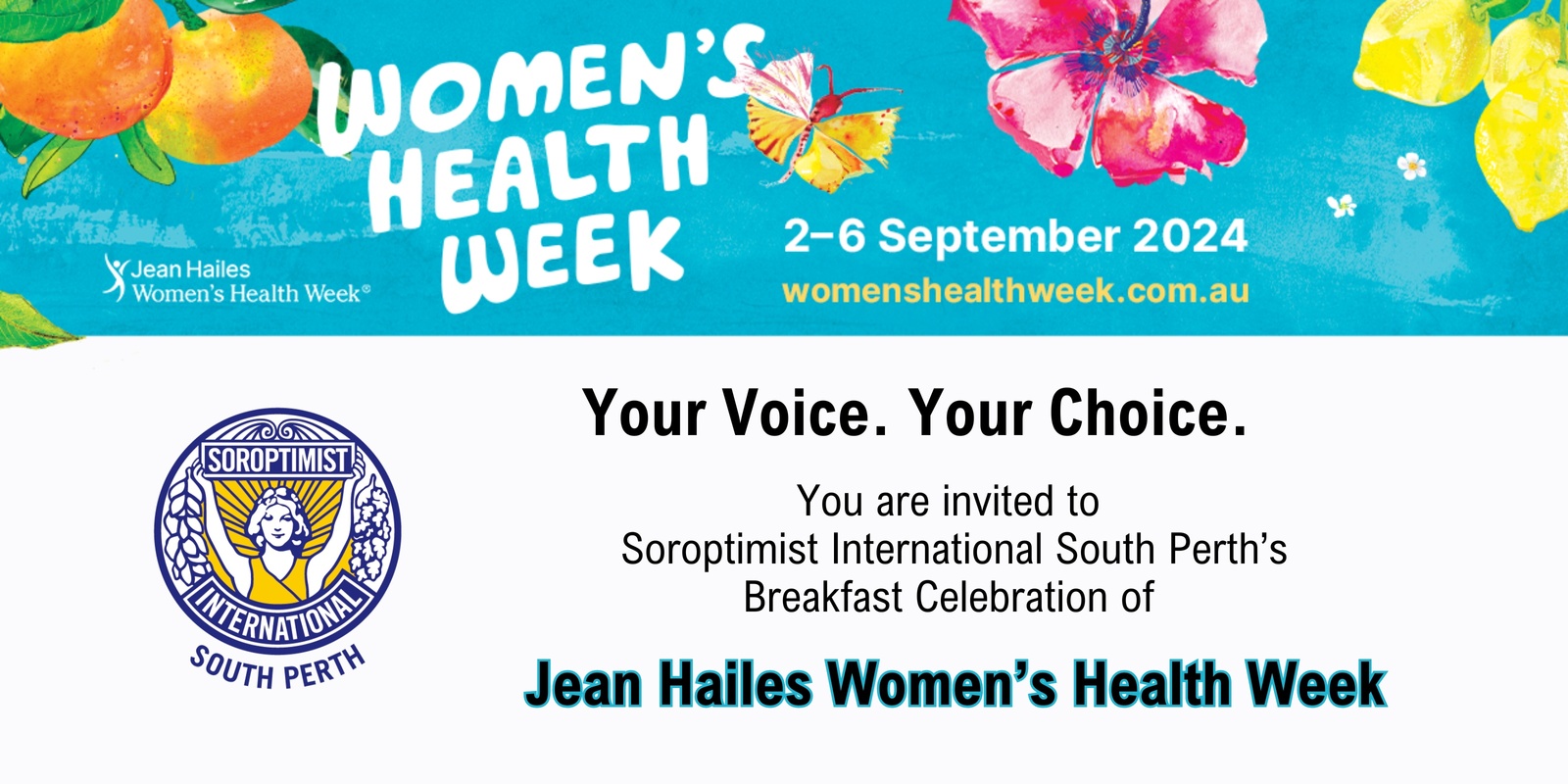 Banner image for Jean Hailes Women's Health Week Breakfast