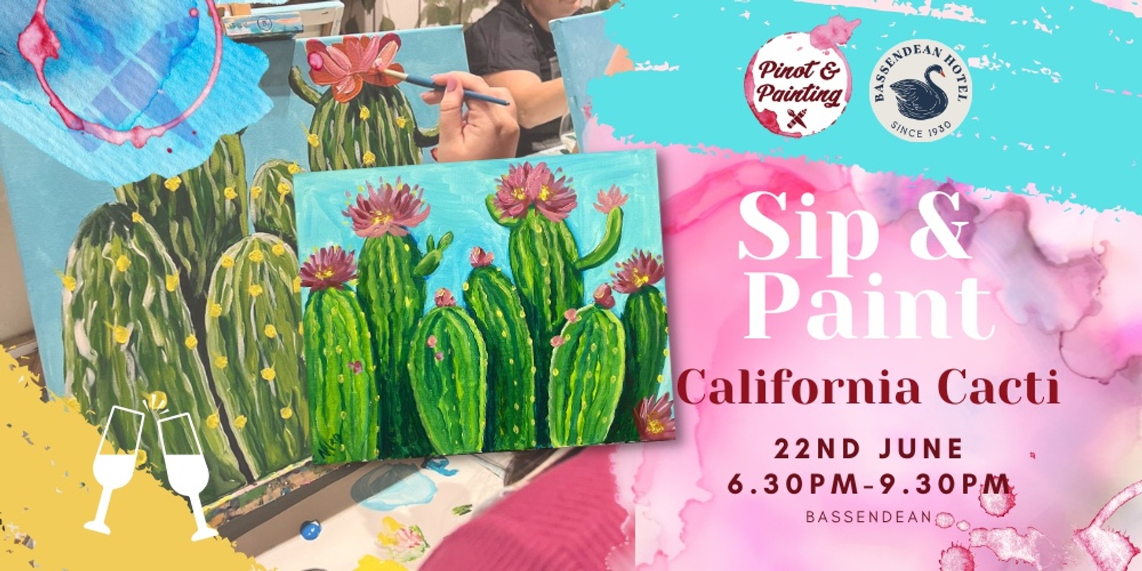 Banner image for California Cacti  - Sip & Paint @ The Bassendean Hotel