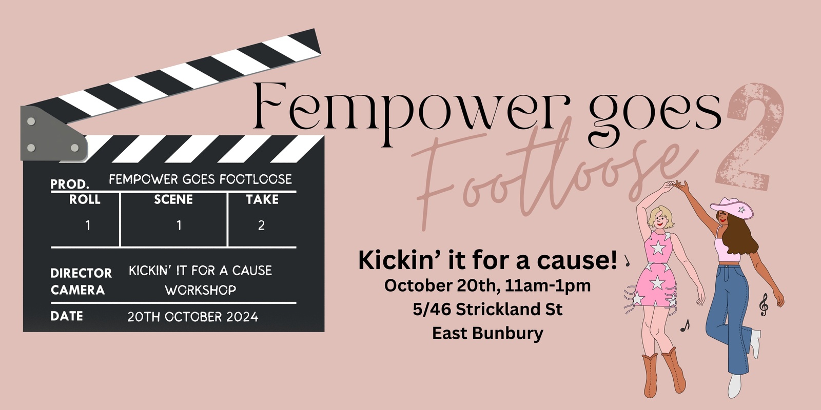 Banner image for Fempower goes Footloose: Kickin' it for a cause TAKE 2!