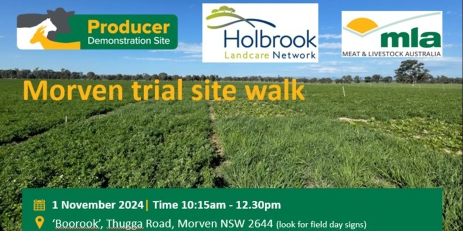 Banner image for Morven trial site walk