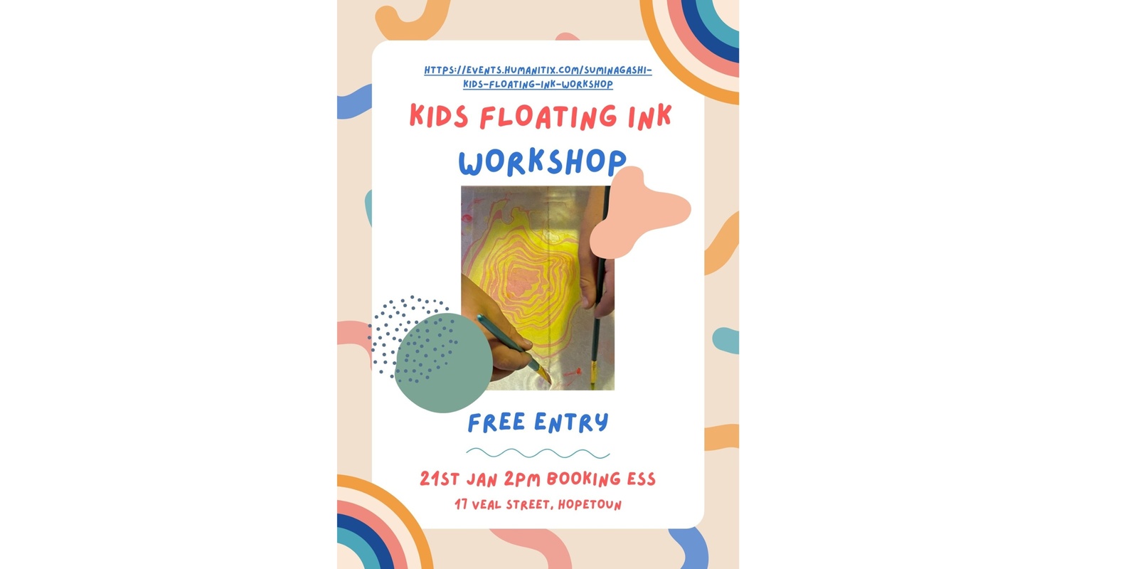 Banner image for Suminagashi Kids Floating Ink Workshop