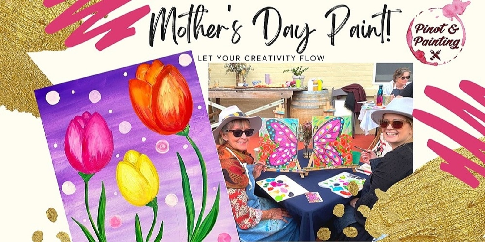 Banner image for Mother's Day Paint In the Garden @ Pinot & Painting Studio