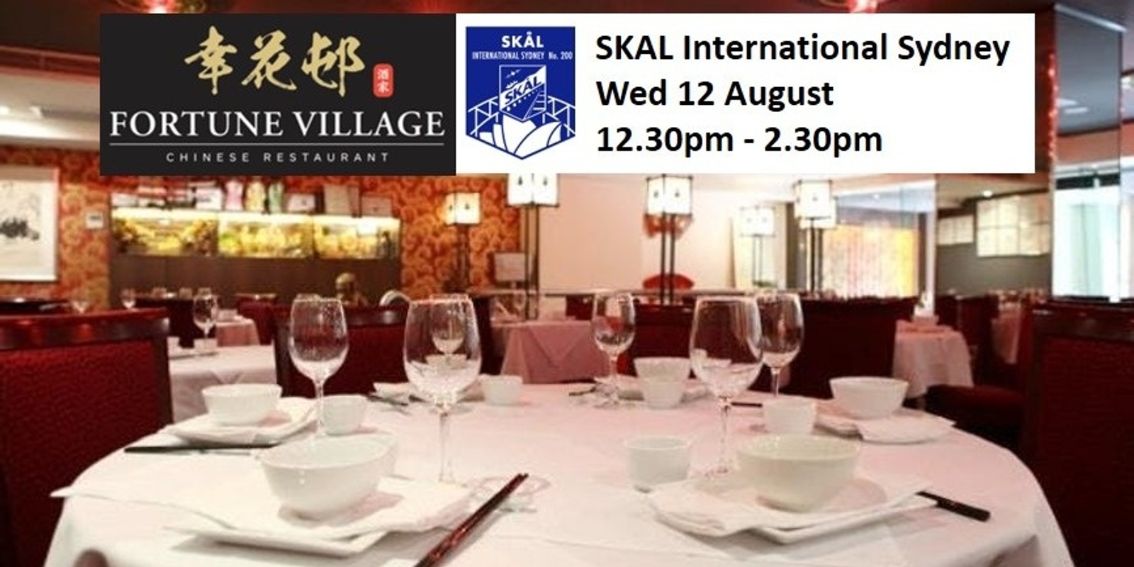 Banner image for SKAL International Sydney - August 2020 Lunch