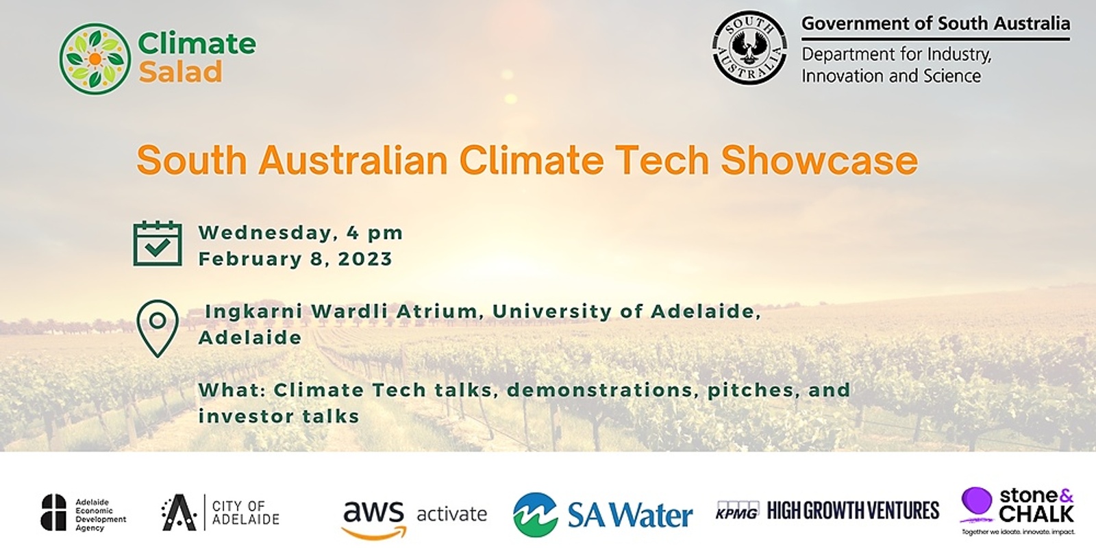 Banner image for South Australian Climate Tech Showcase 