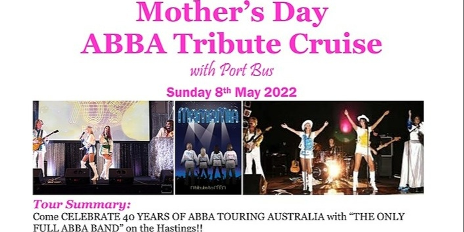 Banner image for Mothers Day ABBA Tribute Cruise