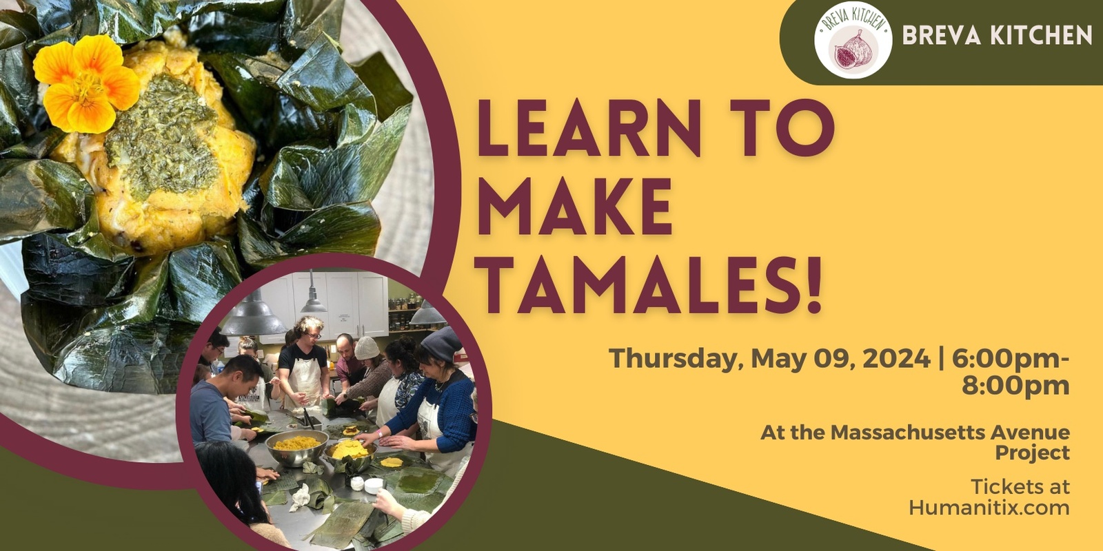 Banner image for Learn to Make Tamales w/ Breva Kitchen