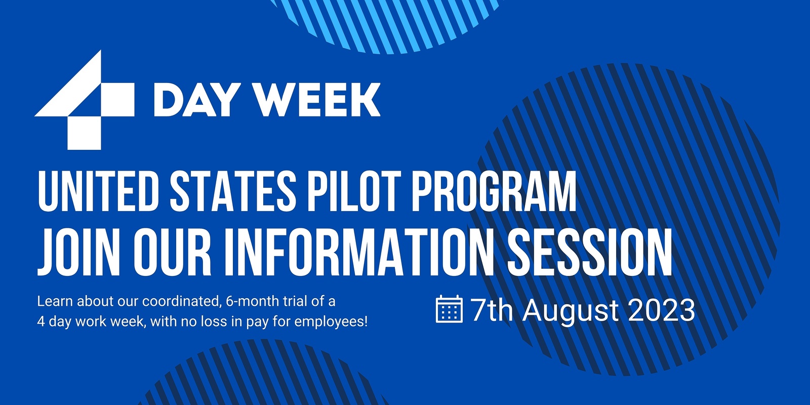 4 Day Week United States Pilot Information Session August 7th Humanitix