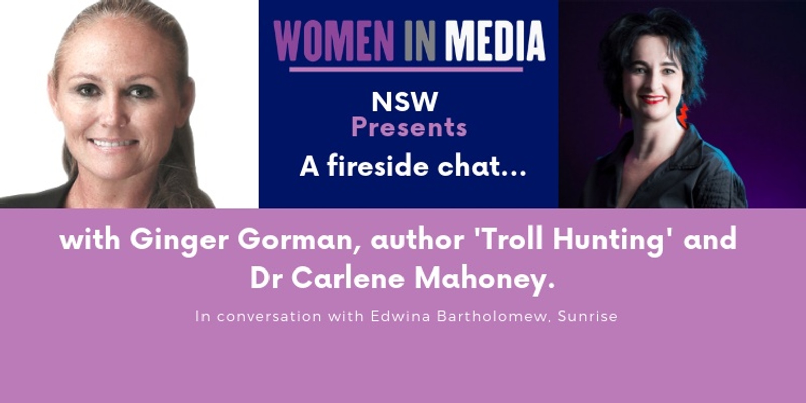 Banner image for WiM NSW Fireside Chat: Ginger Gorman and Dr. Carlene Mahoney