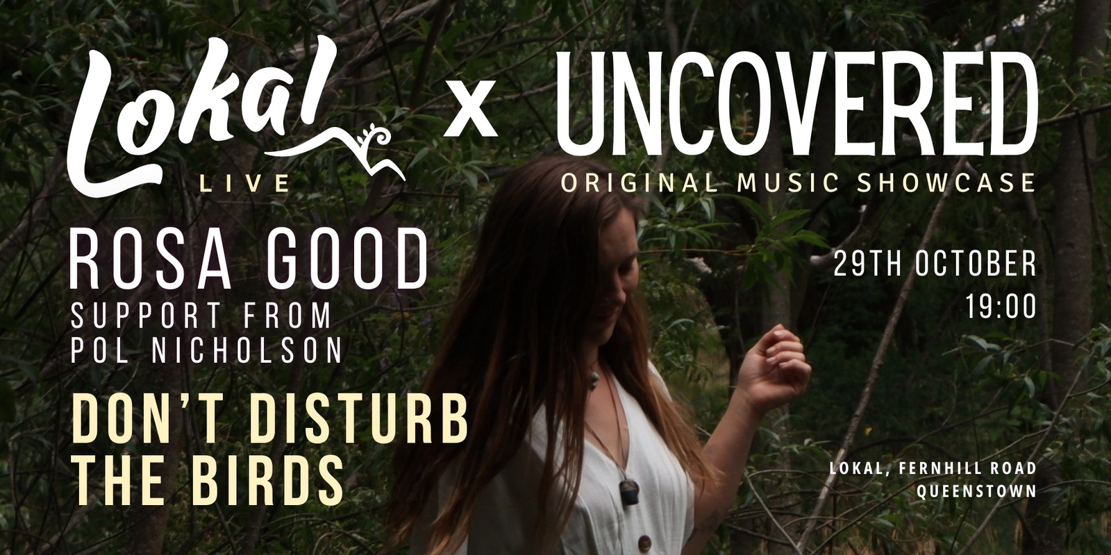 Banner image for Rosa Good with support from Pol Nicholson - "Don't Disturb the Birds" - Uncovered: Original Music Showcase