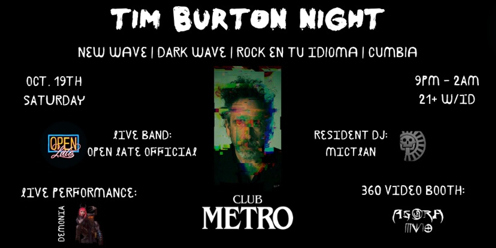 Banner image for Club Metro: Tim Burton Tribute