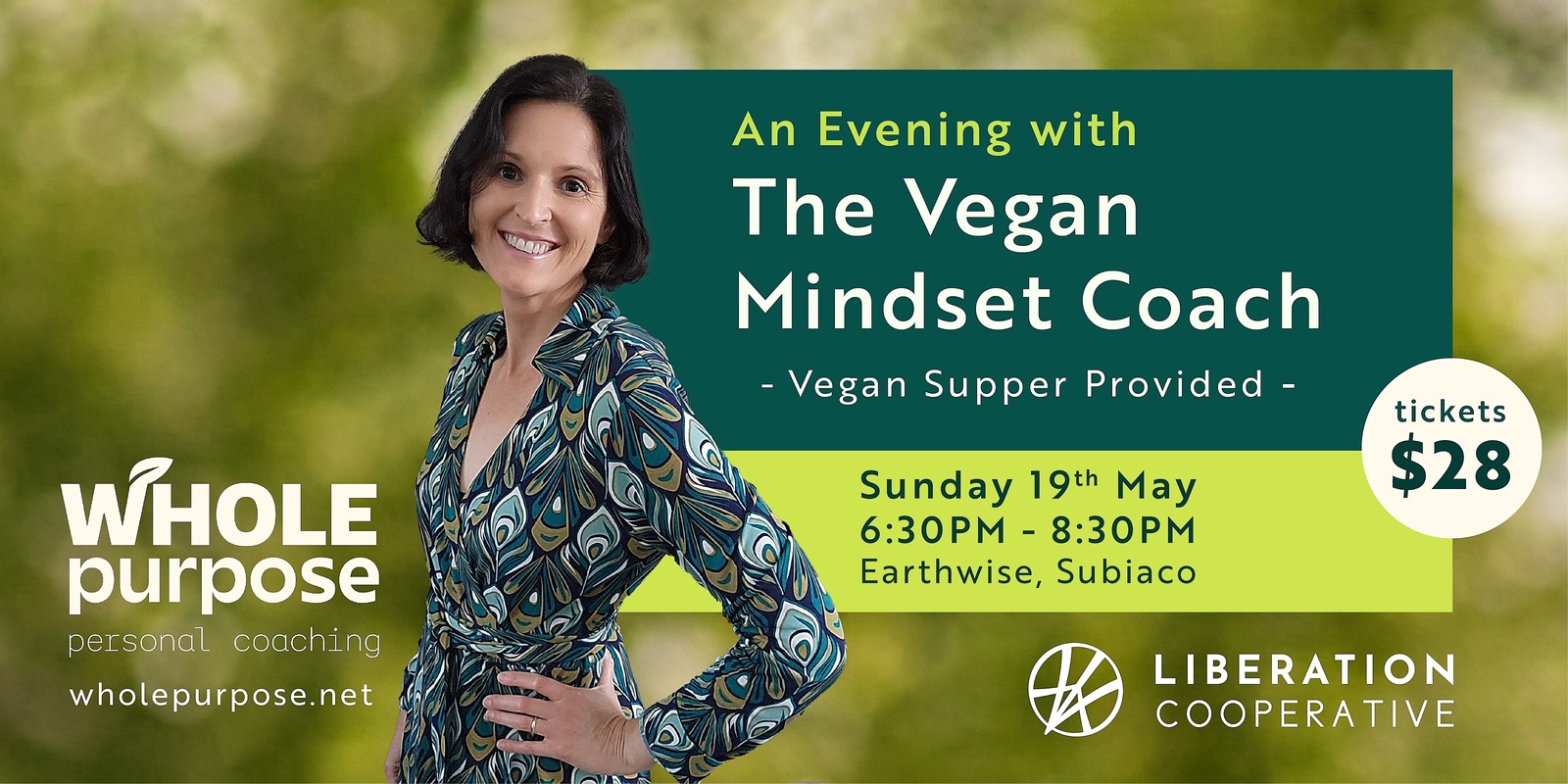 Banner image for An Evening with The Vegan Mindset Coach