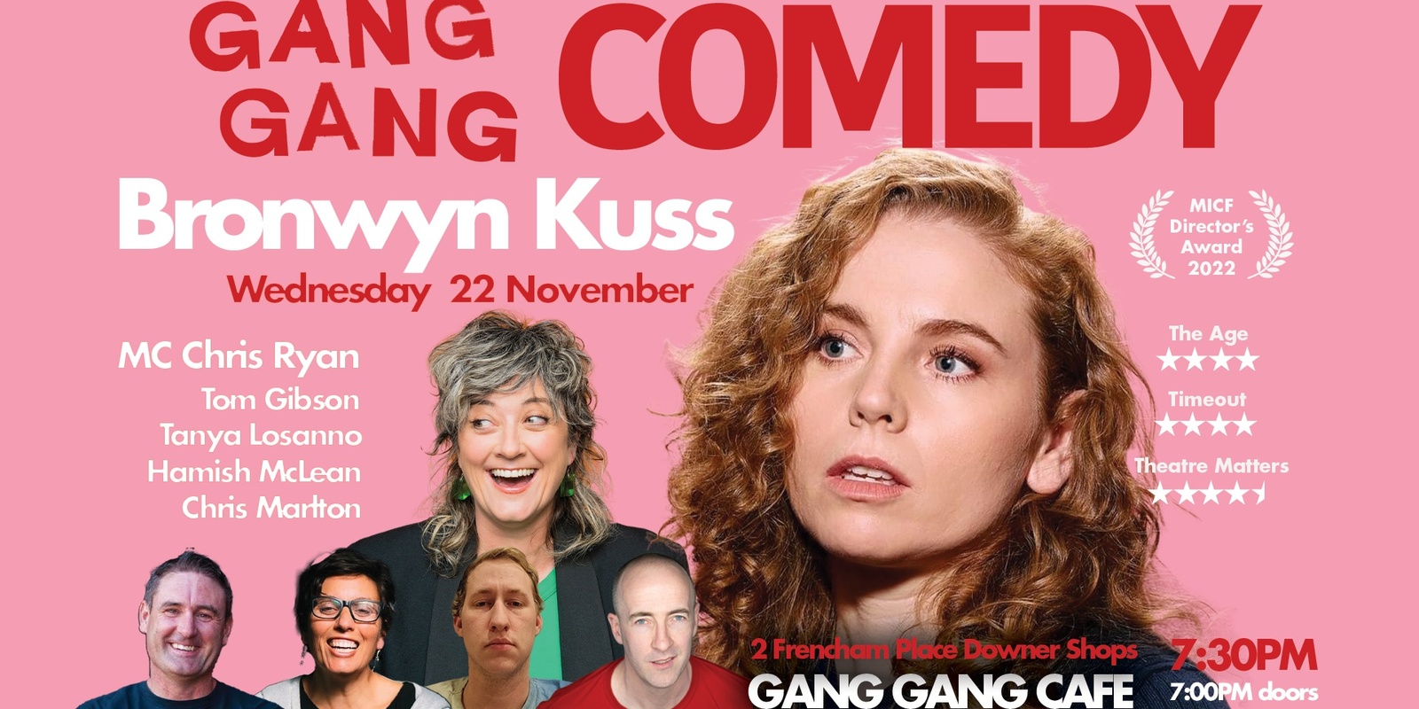 Banner image for Gang Gang Comedy - Bronwyn Kuss 