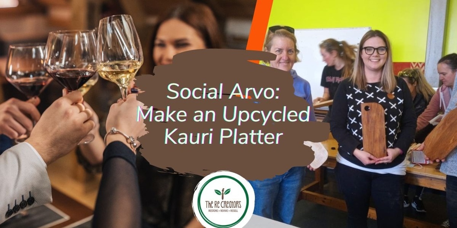 Banner image for Social Arvo, Make an Upcycled Kauri Platter, West Auckland RE: MAKER SPACE, Sat 23 Nov, 2pm - 5pm