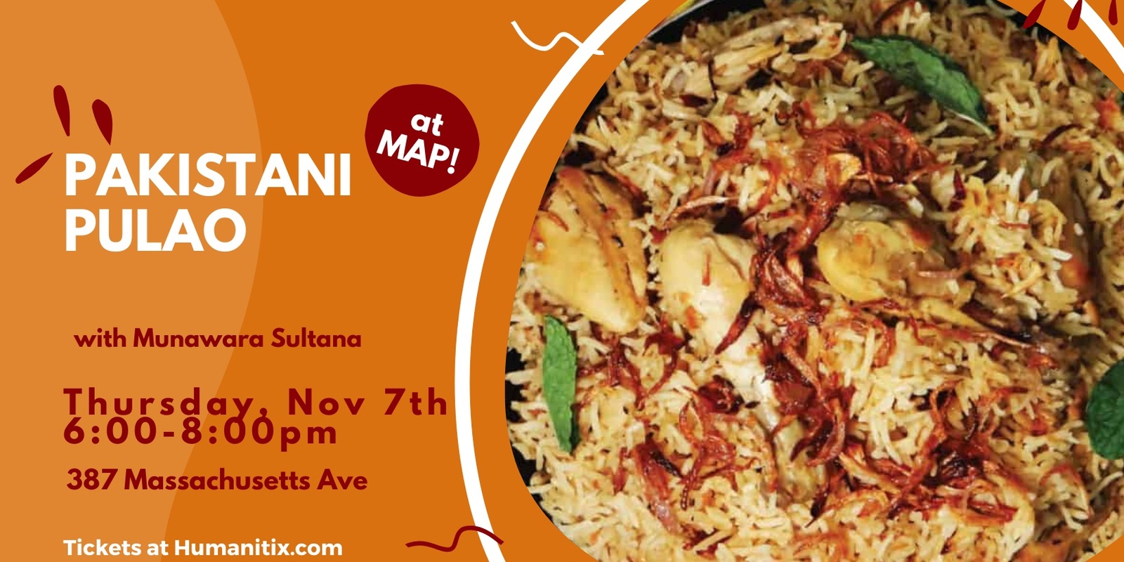 Banner image for Pakistani Pulao Cooking Class