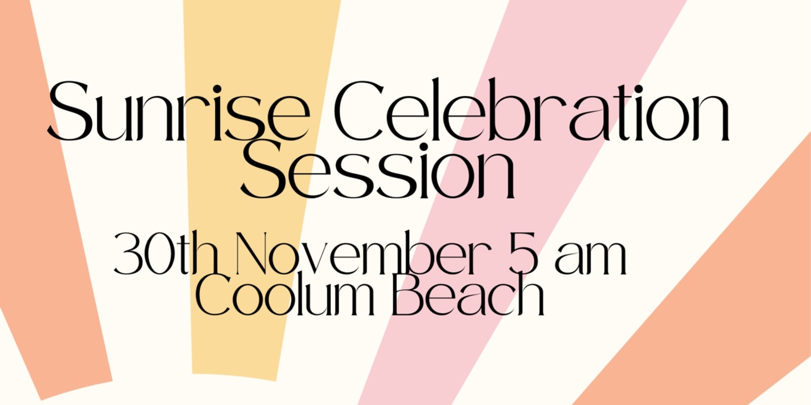 Banner image for Sunrise End of Year Celebration - Coolum Beach Yoga and friends