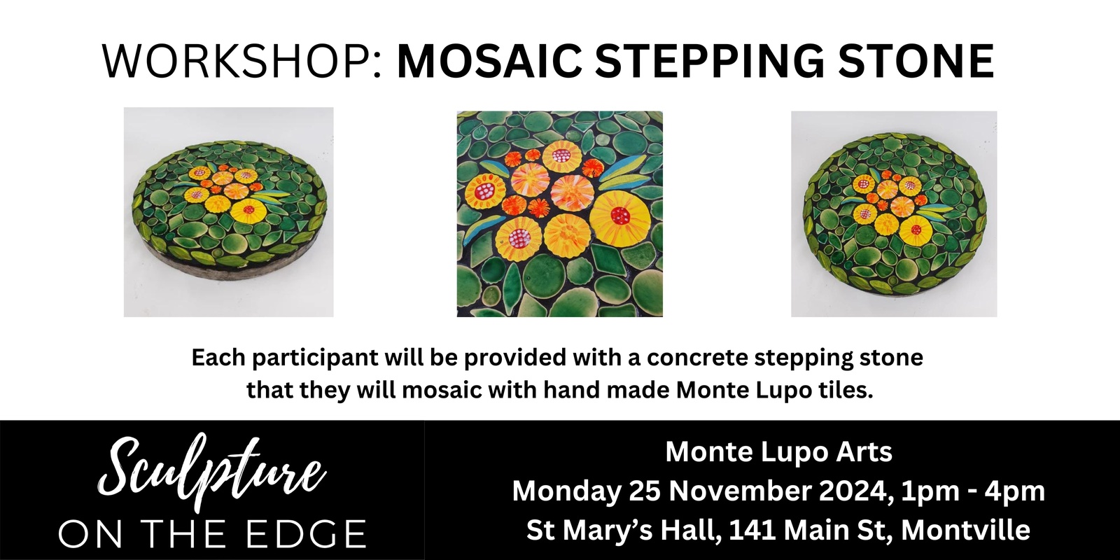 Banner image for Workshops 2024 - Monday 25 November (PM) - Monte Lupo - Mosaic Stepping Stone