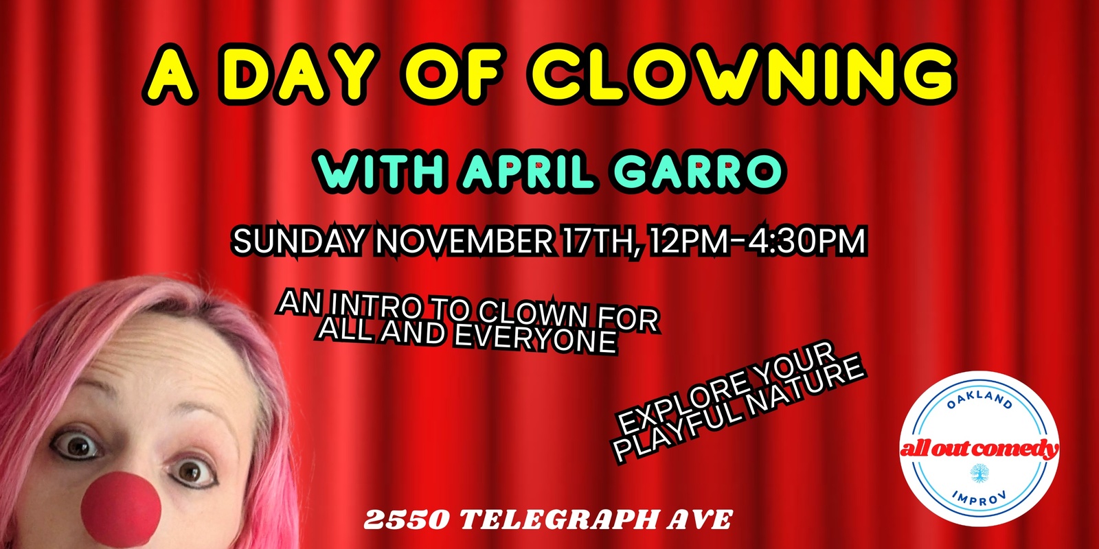 Banner image for A Day of Clowning with April Garro