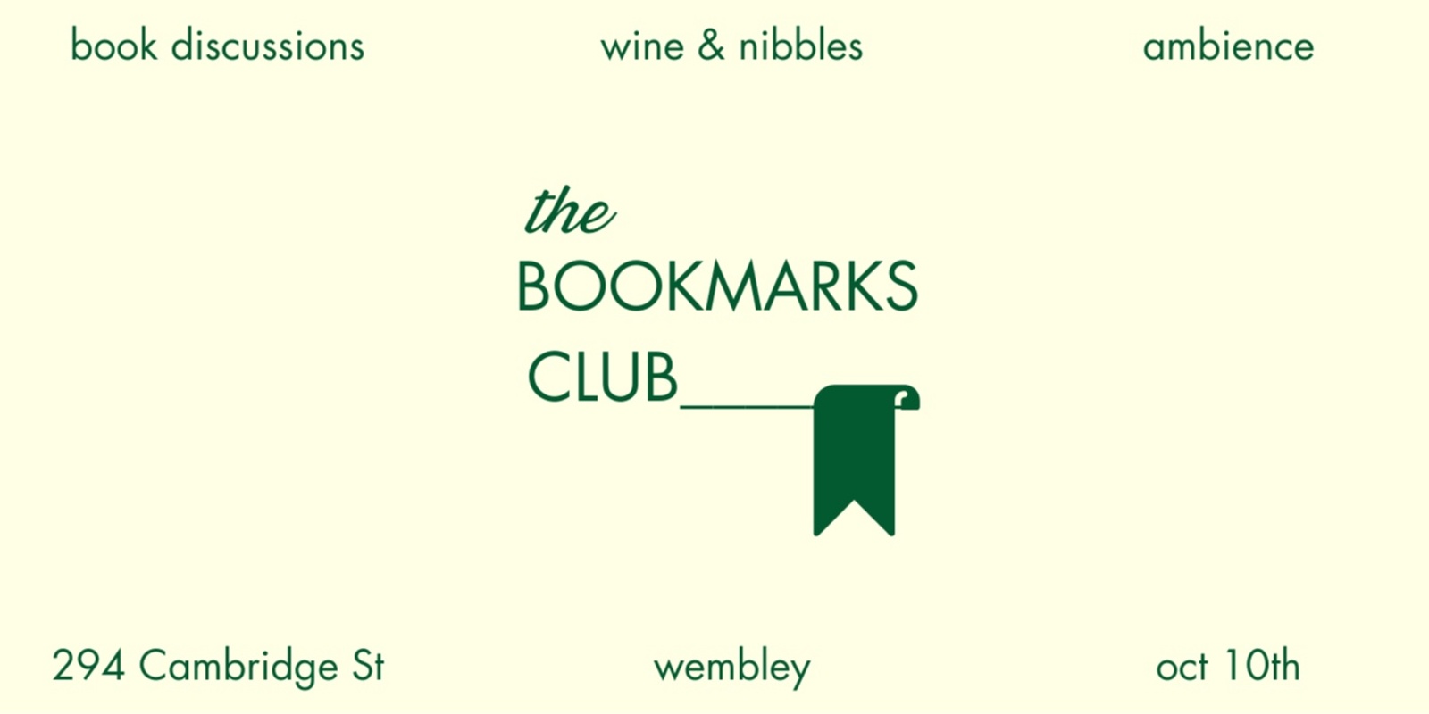 Banner image for the Bookmarks Club - OCT