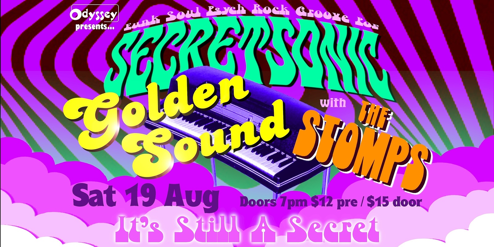 Banner image for SECRETSONIC with GOLDEN SOUND & THE STOMPS!