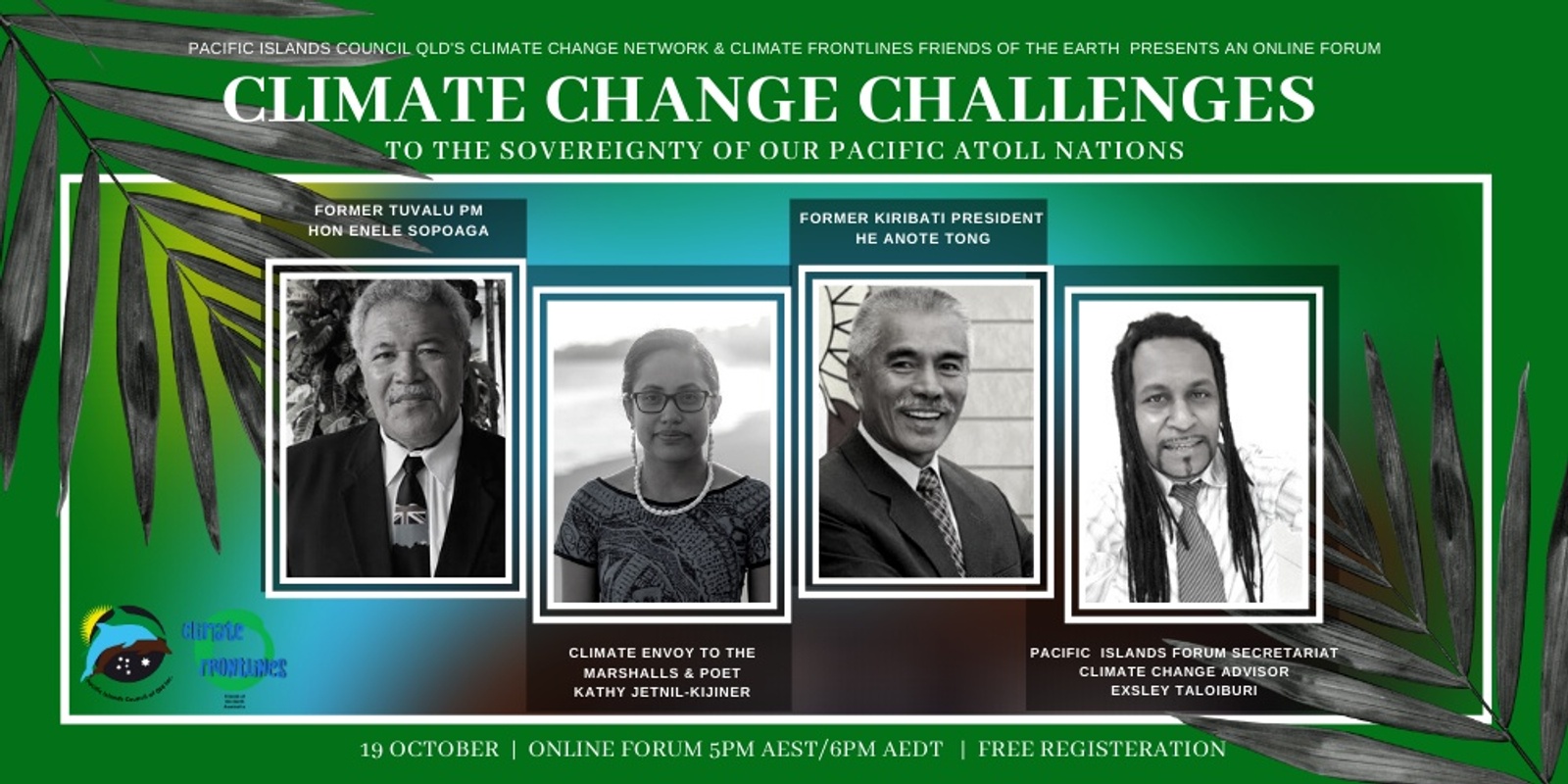 Banner image for Climate Change Challenges to the Sovereignty of our Pacific Atoll Nations