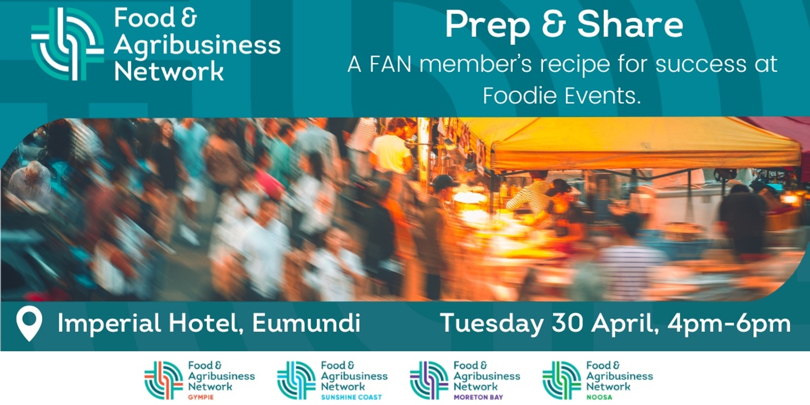 Banner image for Prep & Share: A FAN member’s recipe for success at Foodie Events