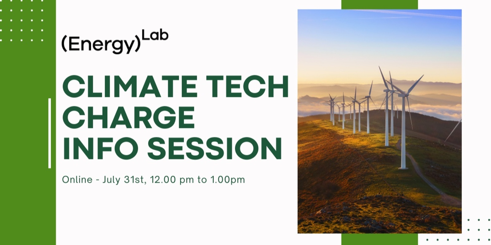 Banner image for Climate Tech Charge Info Session - July 2024