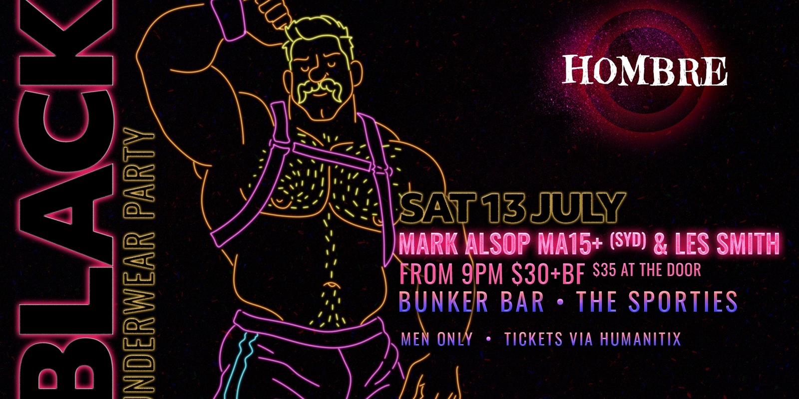 Banner image for HOMBRE presents BLACK - Underwear Party