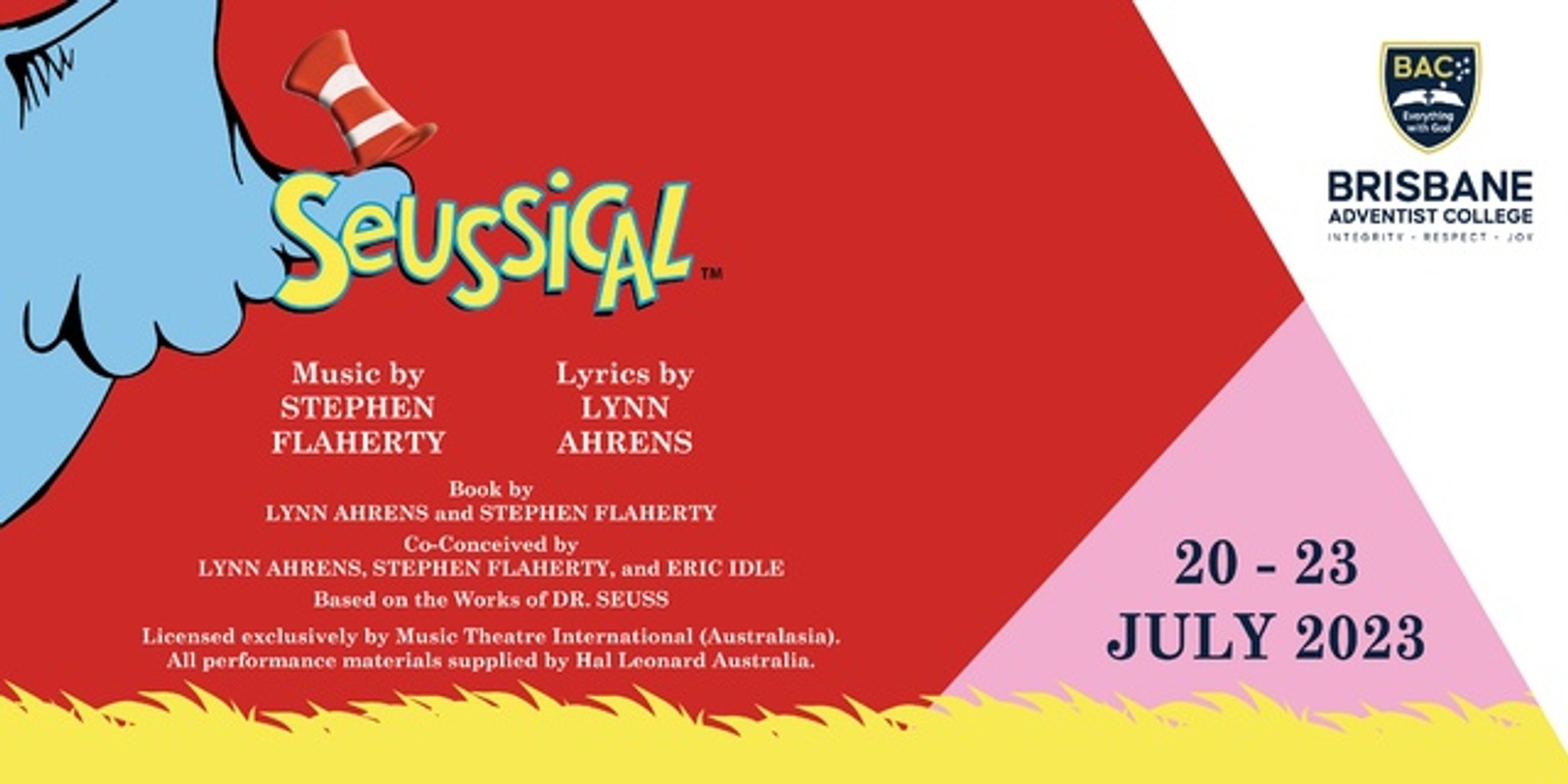 Banner image for Seussical the Musical - a BAC Secondary Campus Production