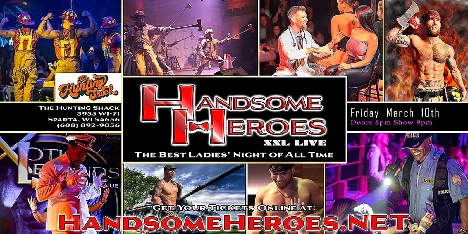 Banner image for Sparta, WI - Handsome Heroes XXL Live: The Best Ladies' Night of All Time!