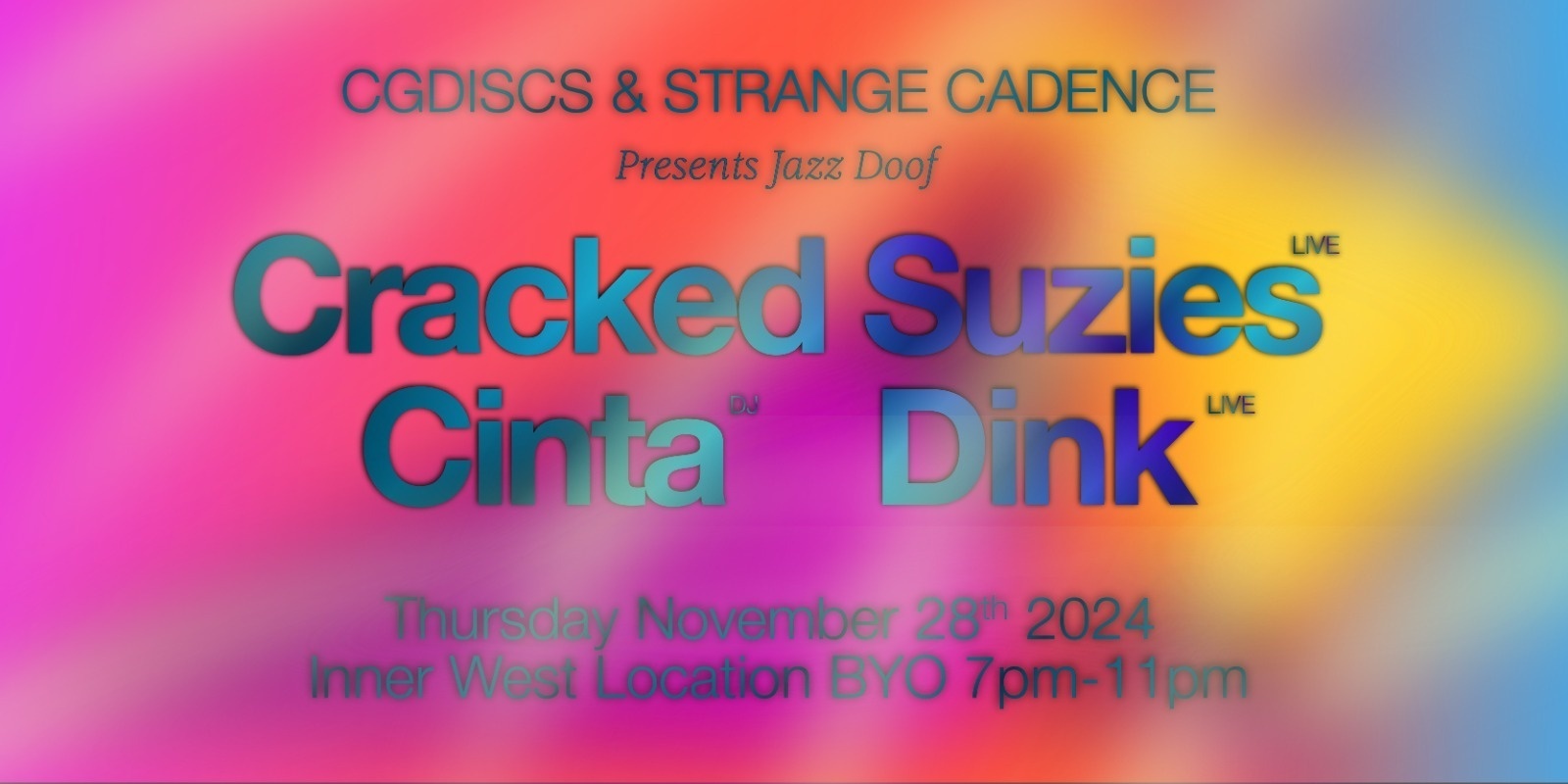 Banner image for CG Discs X Strange Cadence Presents Jazz Doof 28/11