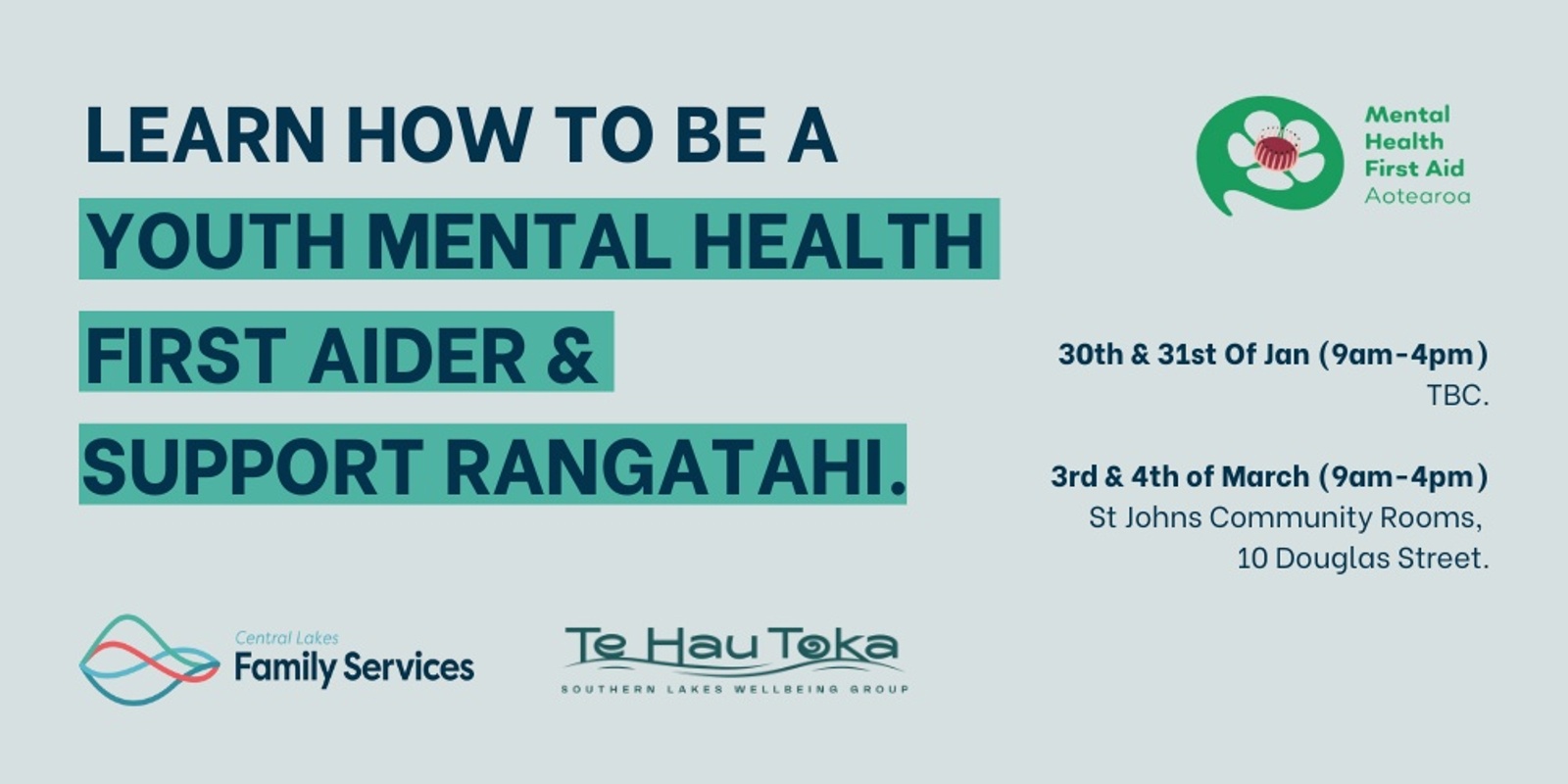 Banner image for Queenstown - Youth Mental Health First Aid 