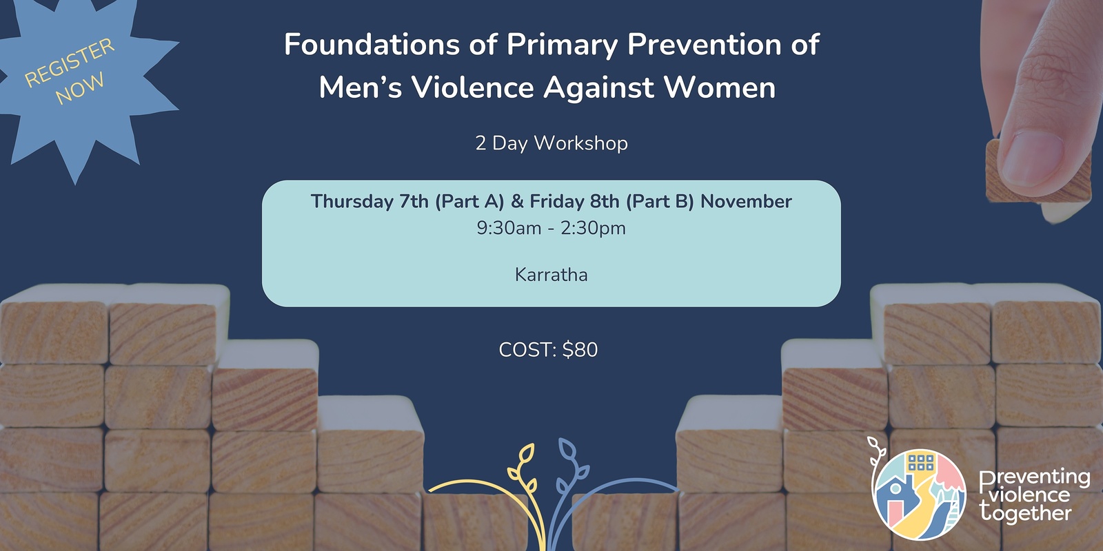 Banner image for Foundations of Primary Prevention of Men's Violence Against Women - Karratha