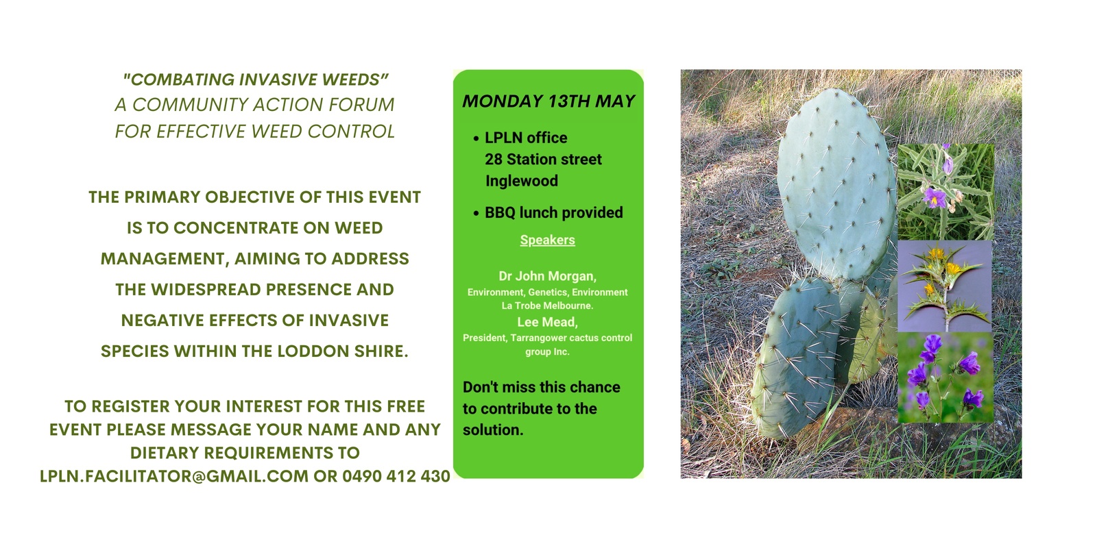 Banner image for   "COMBATING Invasive Weeds” A Community Action Forum for Effective weed Control