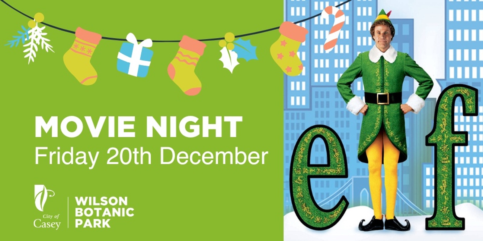 Banner image for Movie Night 'ELF' at Wilson Botanic Park