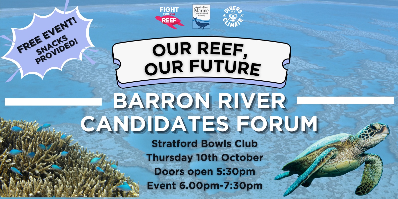 Banner image for  Our Reef, Our Future: Barron River Candidates Forum