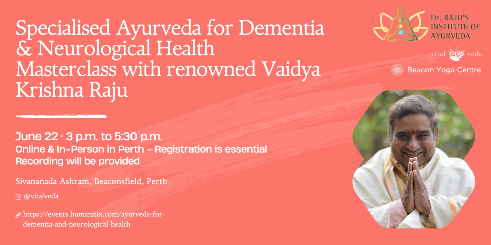 Banner image for Specialised Ayurveda for Dementia & Neurological Health - Masterclass with renowned Vaidya Krishna Raju