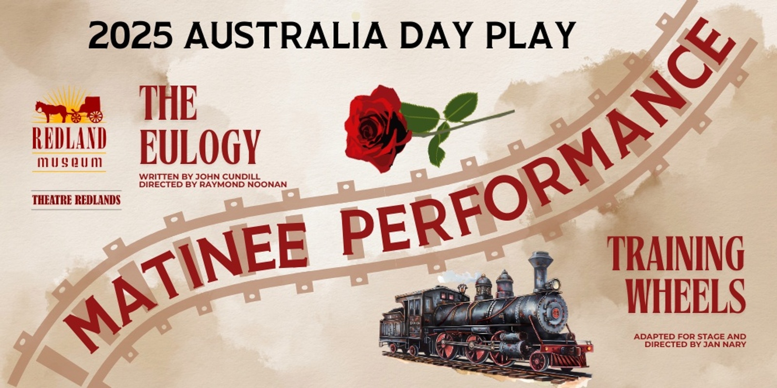 Banner image for 2025 Australia Day Play (Matinee) - The Eulogy & Training Wheels