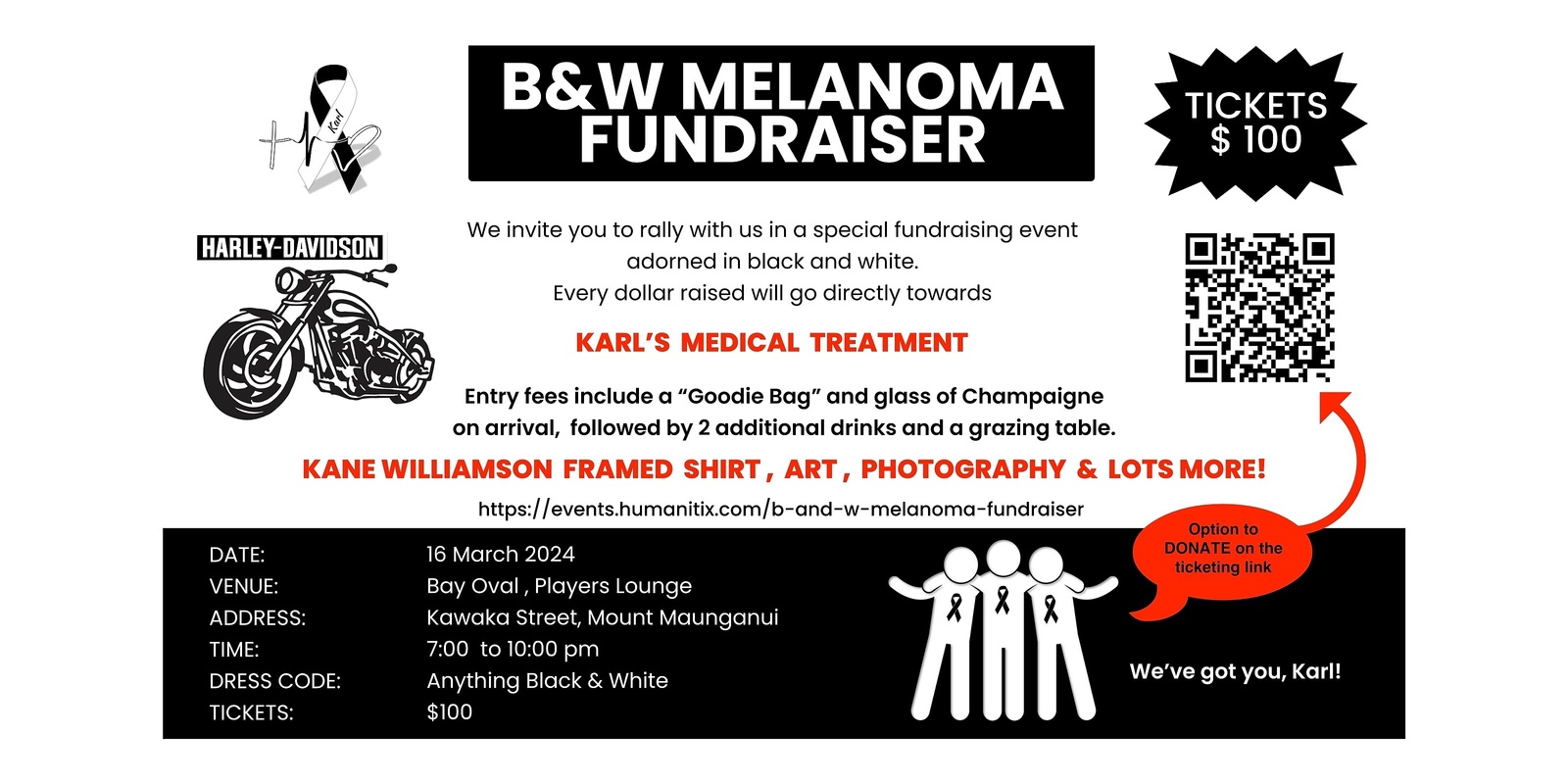 Banner image for Black & White Melanoma Fundraiser