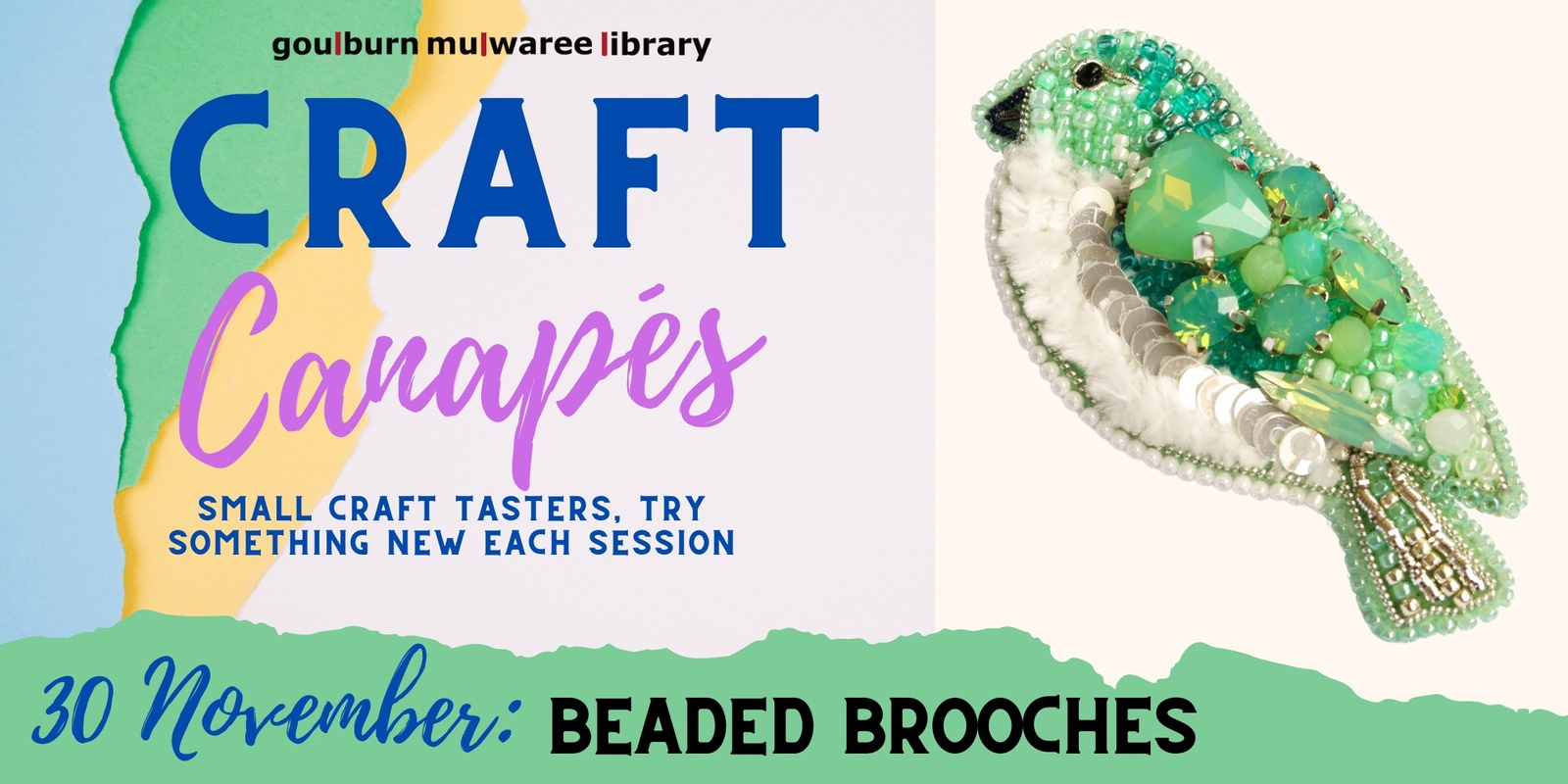 Banner image for Craft Canapés - Beaded Brooches