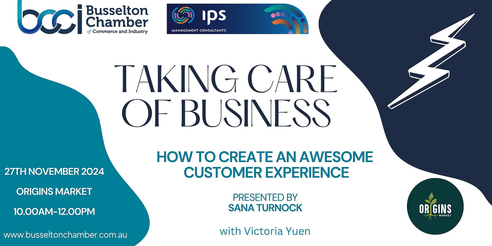 Banner image for TAKING CARE OF BUSINESS - HOW TO CREATE AN AWESOME CUSTOMER EXPERIENCE